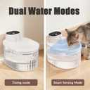 Wireless Cat Water Fountain with Motion Sensor, Automatic Cordless Quiet Pump Pet Fountain Battery Operated 102oz/3L Dog Water Bowl Dispenser with 3 Filters White