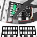 Linskip Hard Top Rear Window MOLLE Panels for Jeep Wrangler JK, Side Storage Racks, Trunk Cargo Carrier Tool Organizer (Pair, Black)