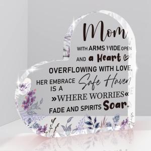 Gifts for Mom I Love You MomMothers Day -Best Christmas Valentines Day Gift 3.9x3.9x0.6 Inch Acrylic decoration Mothers Day Gifts