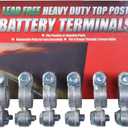 Road Power 903-10 Top Post Battery Terminal; 10-Pack; Chrome; 6 and 12-Volt