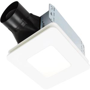 Broan-NuTone Bathroom Exhaust Fan with LED light Easy Retrofit Without Attic Access, Quiet 1.5 Sones, Effective Ventilation at 80 CFM ENERGY STAR Certified Moisture and Odor Control