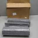 Cuckan 2 Pack Foldable Stone Bath Mats for Bathroom Super Absorbent Diatomaceous Earth Bath Mat Quick Dry Bath Rug Drying Mats with Non Slip Shower Rug Tub Shower Mat (Dark Gray)