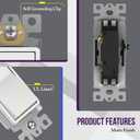 ENERLITES Matte White Light Switch with Screwless Wall Plate, Decorator Paddle Rocker Wall Switch, Single Pole, Grounding Screw, Residential Grade, 15A 120V/277V, UL Listed, 91150-MW-20PCS (20 Pack)
