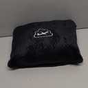 BEDELITE Travel Blanket with Bag, Ultra-Soft Jacquard Fleece Blanket with Luggage Sleeve & Backpack Clip, Airplane Blanket Travel Essentials, Black (40"x65")