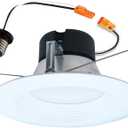 HALO LT 5 Inch / 6 Inch LED Recessed Light Trim, 5 Color Temperatures, Dimmable Baffle Can Light - LT56079FS1EWHR (1PK- Standard)
