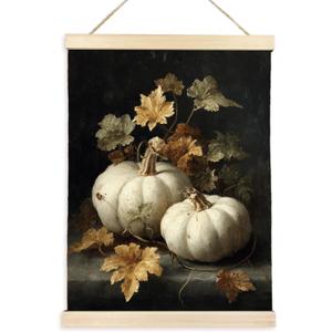 CGBHW Vintage Gothic Moody Fall Poster Hanger Frame, Dark Academia Farmhouse Autumn Pumpkin Posters Wall Art Hanging Decor for Home Bedroom Living Room12x16Inch (Color01)