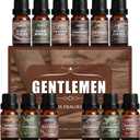 SALUBRITO Gentlement Fragrance Oils Set, Wood Essential Oils Set for Diffuser, Candle, Soap Making, Strong Scented Oil, Sandalwood, Frankincense and More