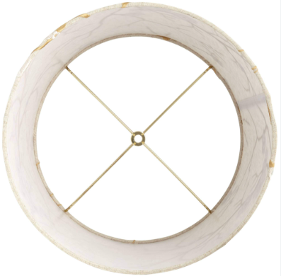 Flower Embroidery Large Drum Lamp Shade 12" Top x 14" Bottom x 11" Slant (Spider) Replacement with Harp and Finial - Springcrest