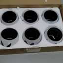 6 Pcs Halloween White Votive Candle Holder Ghost Votive Candles Holder Flameless Candles with 6 Laser Engraving Patterns for Halloween Ghost Party Decor