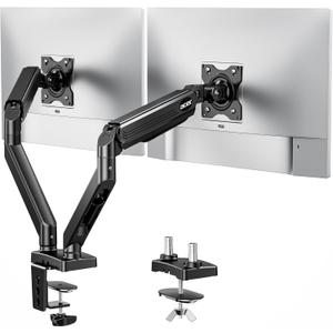 Acer Dual Monitor Arm, Computer Desk Arm with VESA Mounts for 1732 Screens, Fully Adjustable Gas Spring Monitor Stand, C-Clamp and Grommet Mounting Base, Fits 4.4 to 19.8lbs Computer Monitors