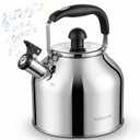 Stovetop Whistling Tea Kettle, 4L/4.2QT, Stainless Steel Tea Pot for Stove, Fast Boiling Water Kettle for Kitchen & Camping (4.2 Quarts)