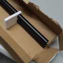 Black Curtain Rod-EUPLAR 1 Inch Long Curtain Rod with Decorative Square Finials, 72-144 Inch Adjustable Window Curtain Rods for Living Room,Kitchen