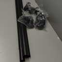 ZOCONE Tension Curtain Rod 51-148 In (4.25-12Ft), Long Outdoor Curtain Rod No Drilling for Patio Window, Adjustable Shower Curtain Rod for Bathroom, Never Rust, Tool-Free, Rod Diameter 1.26 In, Black