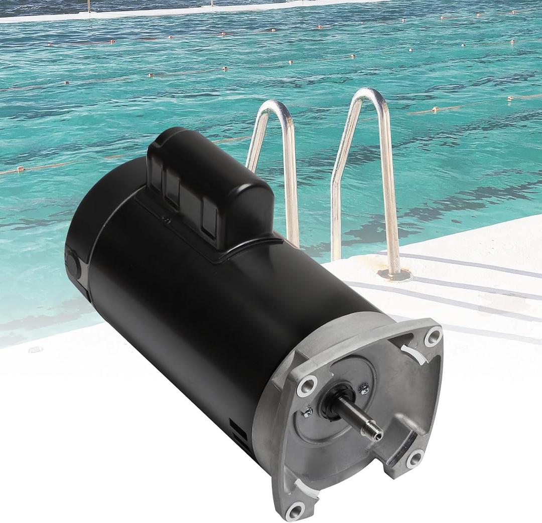 B2855 Pool Pump Motor 2HP UP-RATED Square Flange 56Y Frame 1.3 Service Factor 230/208 Volts 2.0 HP Pump Motor B855 Compatible with Pentair Whisperflo SuperFlo TriStar Dura-Glas Super Max Pumps