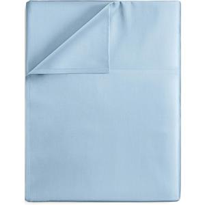 Queen Size Flat Sheet - Hotel Quality Top Flat Bed Sheet Only - Ultra-Soft, Breathable & Cooling - Fade & Wrinkle Free - Easy-Care, Stain & Shrink Resistant Bedding - Easy-Fit & Oeko-Tex - Light Blue (19 - Baby Blue)