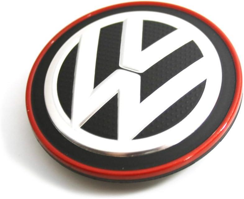 Volkswagen Genuine Wheel Center Hub CapChrome Red compatible with VW Golf R32 GTI Rabbit 5G1 2015-2017