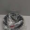 LIN CHUAN Ruffle Decorative Bowl, Large Fruit Bowl for Kitchen Counter, Stylish Key Bowl for Entry Table, Handcrafted Home Decor Display bowl, Artificial Stone Black