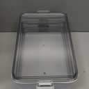 MOPALL 4-Tier Medicine Organizer Storage Box, Portable Latch Bin with Lid and Leather Handle, Cabinet Closet Organization for Home Office, Pill Bottle, First Aid, Sewing, Art, Craft