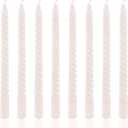 8 Pack 10 Inch Soft Champagne Spiral Taper Candles Long Burning Dripless Candles for Party Dinner Home Decor Wedding and Celebrations