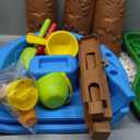 2026 Toddler Water Table with Umbrella & Fishing Game Set, Kids Outdoor Water Tables Toy with Auto Electric Pump Birthday Gift for 3-8 Years Old Kids Activity Sensory Playset for Boys Girls