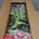 Artificial Camellia Tree 3.3 FT 2 Pack, Christmas Decor Fake Camellia Plant with Blooming Flowers&Natural Wood Trunk, Greenery Faux Potted Plant for Home Office Winter Indoor (Red, 3.3FT)