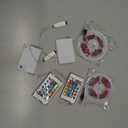 6.56 feet Battery Powered LED Strip Lights, DIY Indoor and Outdoor Decoration, Waterproof, 24 Keys Remote, 2 Pack