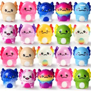 24PCS Axolotl Slow Squishy Toy,Slow Rising Squishy,Axolotl Stress Relief Fidget Toy,Axolotl Squishies Party Favors for Adults Kids