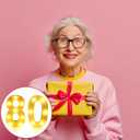 80th Birthday Decorations for Women Men,Happy 80 Birthday Decorations for Centerpieces Table,80 Light Up Numbers Sign Led for Party Backdrop Wall Decor for Wedding Anniversary Home
