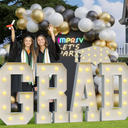 Graduation Decorations 2026, 4FT GRAD Light Up Letters for Class of 2026 Decorations, GRAD Marquee Letters Sign for Kindergarten Preschool High School Graduation Party Decor