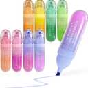 Four Candies 8 Pcs Highlighters Assorted Colors, Cute Pastel Highlighter Set, Quick-Dry, Soft Chisel Tip, No Bleed Highlighter, Aesthetic Highlighters for Christmas