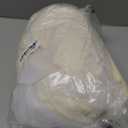 Wish Care Ivory Tulle Rectangle Tablecloth - 4 Foot Rectangle Party Wedding Table Cloths - 4ft Stretch Ruffle Tablecloths - Spandex Fitted Table Cloth - Engagement Baby Shower Baptism Decorations