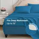 Swiftify Twin Sheets Set, 3 Pieces Hotel Luxury Soft Microfiber Bed Sheets Set, Up to 16" Deep Pockets, Oeko-Tex Sheets with Elastic, Breathable, Wrinkle Free (Peacock Blue,Twin)