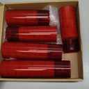 Flameless LED Candles with Timer 5 Pc Flickering Flameless Candles for Romantic Ambiance and Home Decoration Stable Acrylic Shell,with Embedded Star String，Battery Operated Candles（Red）