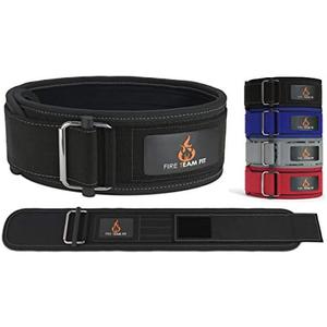 Fire Team Fit 4 Inch Weight Lifting Belt for Men and Women, Back Support for Powerlifting, Squats, Deadlifts, Onlyming Weightlifting & Cross Training Workout Pack of 4