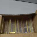 Floroom 6 Pack 5x7 Inch Clear Acrylic Sign Holders, Double-Sided Gold Display Stand Picture Frames for Table Numbers, Menus, Flyers, Weddings, and Offices
