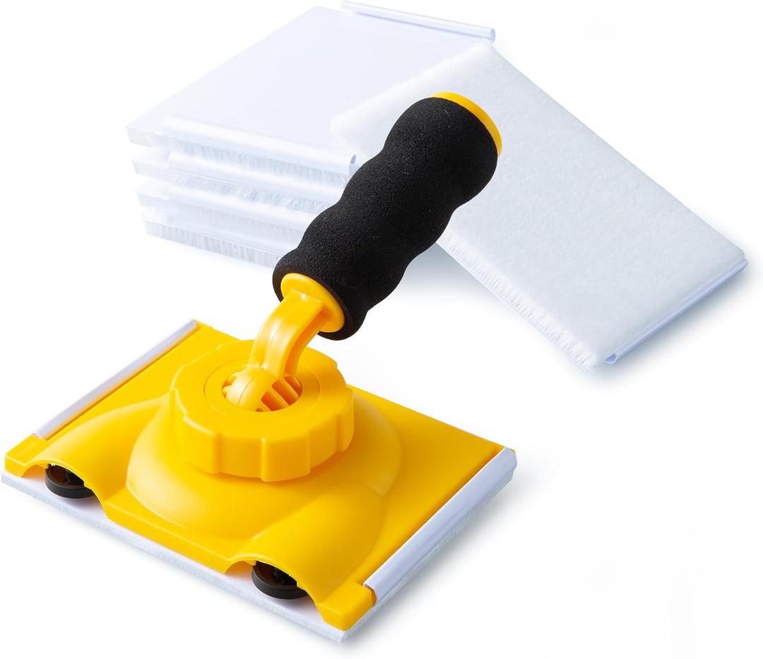 VOOMEY Paint Edger, 360 Rotation Handle Paint Edger Trimmer with 5pcs Replace Pads, Corner Walls & Ceilings Pad Painter, Edge Painting Tool for Wall Paint Pad Applicator