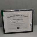 upsimples 11x14 Diploma Frame with Clear Plexiglass, Displays 8.5 x 11 Certificate Frame with Mat or 11x14 Picture Frame without Mat for Document Degree, Black, 1 Pack