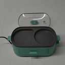 GreenLife 3-in-1 Breakfast Maker Station, Healthy Ceramic Nonstick Dual Griddles for Eggs Meat Sausage Bacon Pancakes and Breakfast Sandwiches, 2 Slice Toast Drawer, Easy-to-use Timer, Turquoise