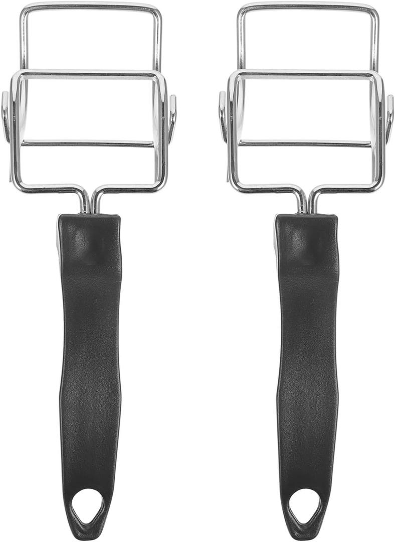 DOITOOL 2pcs Bakeware Tongs Dish Plate Clip Plate Lifter Clamp Anti- Hot Gripper Clips Plate Lifter Hot Dish Clamp Bowl Gripper Dish Clamp Lifter Dish Lifter Metal Plastic Platter