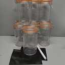 Encheng Glass Jars With Airtight Lids, 16 oz Glass Jars With Leak Proof Rubber Gasket,Wide Mouth Mason Jars With Hinged Lids For Kitchen Canisters,Glass Storage Containers 11 Pack