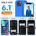 Miracase Designed for iPhone 13 Case, with Tempered Glass Screen Protector, [Soft Anti-Scratch Microfiber Lining], Shockproof Liquid Silicone Rubber Phone Case for 13 6.1 inch, Mediterranean Blue