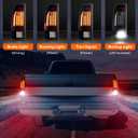 LED Tail Light for Ford F150 1997-2003, F150 Heritage 2004, F250 Light Duty (7 Lug Nut) 1997-1999, F250 F350 F450 F550 Super Duty 1999-2007, Rear Taillight Assembly, F85Z13404CA, FO2800117, FO2801117