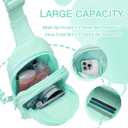 Viverte Small Initial Sling Bag Crossbody Bag Fanny Pack for Women Cute Chest Bag Cross Body Bag Personalized Birthday Gifts for Her Trendy Preppy Stuff Cool Stuff Gifts for Women (Light Green-W)