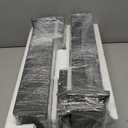 Black LED Dusk to Dawn Outdoor Lighting 2 Packs, 16" Large Outside Farmhouse Wall Lantern, Industrial Porch Wall Mount Light Fixture with Rippled Glass, Waterproof Modern Exterior Sconce Lamp, Black 