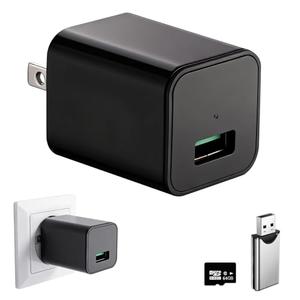 CBHLPLK Mini Camera with 64G Card 1080P Small Security Camera Charger with Motion Detection for Indoor (No WiFi)