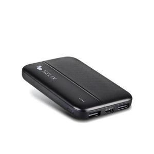 HELIX TurboVolt+ 5,000mAh Power Bank with Dual USB A Ports, Black