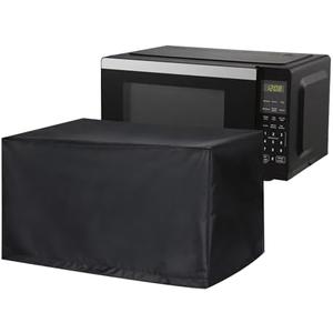 FlexiDapt Microwave Oven Cover, Universal Waterproof Shield for Countertop Appliances in Home, Garage, and Office, Black