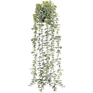 Der Rose 1Pcs Fake Plants Hanging Artificial Potted Faux Eucalyptus Plants for Modern Boho Farmhouse Bathroom Office Desk Wall Art Shelf Living Room Aesthetic Decor Indoor