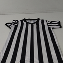 FitsT4 Sports Women's Official Black & White Stripe Referee Shirt Pro Uniform Jersey Short Sleeve Waitresses Costume Small