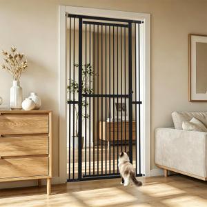 51"-87" Extra Tall Cat Gate for Doorways, Fits 29.2"-40.2" Wide